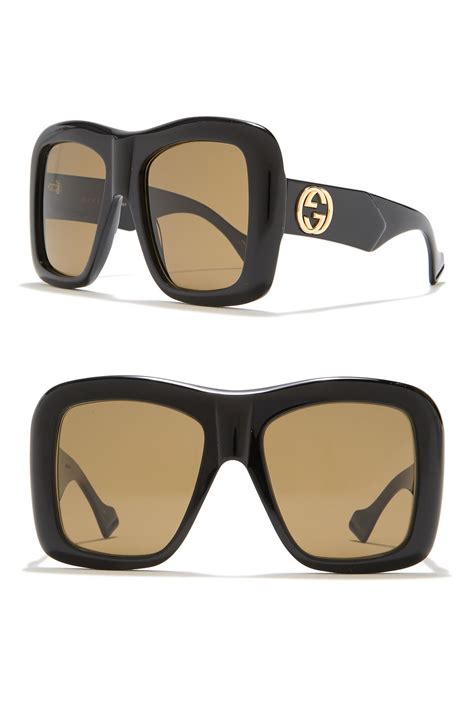 gucci oversized square-frame metal sunglasses|gucci square sunglasses unisex.